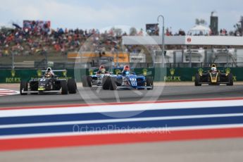 World © Octane Photographic Ltd. Formula 4 – F4 United States Championship - American Grand Prix – Race 1. Circuit of the Americas (COTA), Austin, Texas, USA. Saturday 21st October 2017. Dakota Dickerson - Kiwi Motorsport LTD and Kory Enders - DE Force Racing. Digital Ref:1982LB1D6745