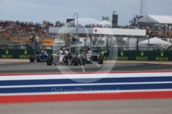 World © Octane Photographic Ltd. Formula 4 – F4 United States Championship - American Grand Prix – Race 1. Circuit of the Americas (COTA), Austin, Texas, USA. Saturday 21st October 2017. Kyle Kirkwood - Cape Motorsports and Benjamin Pedersen - Global Racing Group Digital Ref:1982LB1D6812