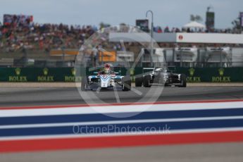 World © Octane Photographic Ltd. Formula 4 – F4 United States Championship - American Grand Prix – Race 1. Circuit of the Americas (COTA), Austin, Texas, USA. Saturday 21st October 2017. Baltazar Leguizamon - Miller Vinatieri Leguizamon Motorsports and Pierre Thiriet - Global Racing Group. Digital Ref:1982LB1D6836