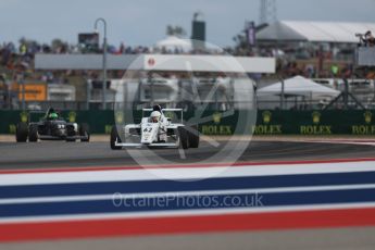 World © Octane Photographic Ltd. Formula 4 – F4 United States Championship - American Grand Prix – Race 1. Circuit of the Americas (COTA), Austin, Texas, USA. Saturday 21st October 2017. Raphael Forcier - Indy Motorsports Group and Justin Sirgany - Global Racing Group. Digital Ref:1982LB1D6843