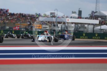 World © Octane Photographic Ltd. Formula 4 – F4 United States Championship - American Grand Prix – Race 1. Circuit of the Americas (COTA), Austin, Texas, USA. Saturday 21st October 2017. Baltazar Leguizamon - Miller Vinatieri Leguizamon Motorsports and Austin Kaszuba - Crosslink Racing. Digital Ref:1982LB1D6952
