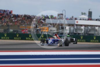 World © Octane Photographic Ltd. Formula 4 – F4 United States Championship - American Grand Prix – Race 1. Circuit of the Americas (COTA), Austin, Texas, USA. Saturday 21st October 2017. Austin Kaszuba - Crosslink Racing and Justin Sirgany - Global Racing Group. Digital Ref:1982LB1D6957