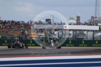 World © Octane Photographic Ltd. Formula 4 – F4 United States Championship - American Grand Prix – Race 1. Circuit of the Americas (COTA), Austin, Texas, USA. Saturday 21st October 2017. Kyle Kirkwood - Cape Motorsports and Benjamin Pedersen - Global Racing Group. Digital Ref:1982LB1D7046