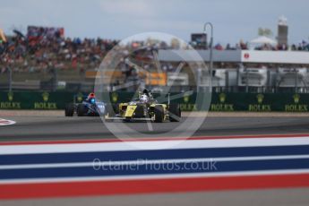 World © Octane Photographic Ltd. Formula 4 – F4 United States Championship - American Grand Prix – Race 1. Circuit of the Americas (COTA), Austin, Texas, USA. Saturday 21st October 2017. Brendon Leitch - Kiwi Motorsport LTD and Kory Enders - DE Force Racing. Digital Ref:1982LB1D7066