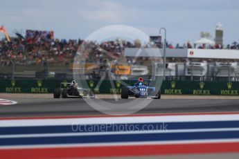 World © Octane Photographic Ltd. Formula 4 – F4 United States Championship - American Grand Prix – Race 1. Circuit of the Americas (COTA), Austin, Texas, USA. Saturday 21st October 2017. Kory Enders - DE Force Racing and Dakota Dickerson - Kiwi Motorsport LTD. Digital Ref:1982LB1D7071