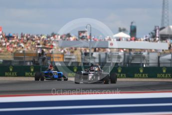 World © Octane Photographic Ltd. Formula 4 – F4 United States Championship - American Grand Prix – Race 1. Circuit of the Americas (COTA), Austin, Texas, USA. Saturday 21st October 2017. Kyle Kirkwood - Cape Motorsports, Benjamin Pedersen - Global Racing Group and Braden Eves - Jay Howard’s MDD. Digital Ref:1982LB1D7182