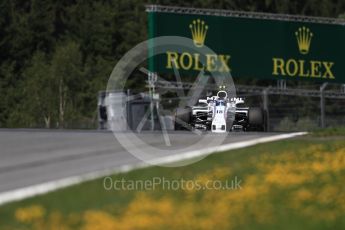 World © Octane Photographic Ltd. Formula 1 - Austria Grand Prix - Friday - Practice 1. Lance Stroll - Williams Martini Racing FW40. Red Bull Ring, Spielberg, Austria. Friday 7th July 2017. Digital Ref:1862LB1D0575