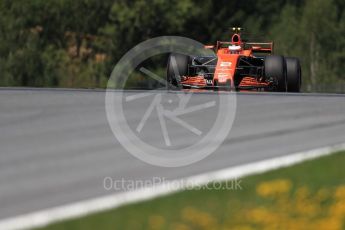 World © Octane Photographic Ltd. Formula 1 - Austria Grand Prix - Friday - Practice 1. Stoffel Vandoorne - McLaren Honda MCL32. Red Bull Ring, Spielberg, Austria. Friday 7th July 2017. Digital Ref:1862LB1D0693