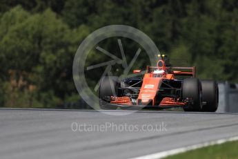 World © Octane Photographic Ltd. Formula 1 - Austria Grand Prix - Friday - Practice 1. Stoffel Vandoorne - McLaren Honda MCL32. Red Bull Ring, Spielberg, Austria. Friday 7th July 2017. Digital Ref:1862LB1D0785