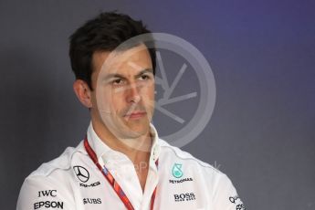World © Octane Photographic Ltd. Formula 1 - Austria Grand Prix - FIA Team Press Conference, Part 1. Toto Wolff - Executive Director & Head of Mercedes-Benz Motorsport. Red Bull Ring, Spielberg, Austria. Friday 7th July 2017. Digital Ref: 1866LB1D1458