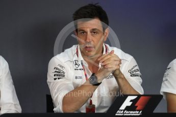 World © Octane Photographic Ltd. Formula 1 - Austria Grand Prix - FIA Team Press Conference, Part 1. Toto Wolff - Executive Director & Head of Mercedes-Benz Motorsport. Red Bull Ring, Spielberg, Austria. Friday 7th July 2017. Digital Ref: 1866LB1D1557