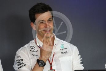 World © Octane Photographic Ltd. Formula 1 - Austria Grand Prix - FIA Team Press Conference, Part 1. Toto Wolff - Executive Director & Head of Mercedes-Benz Motorsport. Red Bull Ring, Spielberg, Austria. Friday 7th July 2017. Digital Ref: 1866LB1D1562