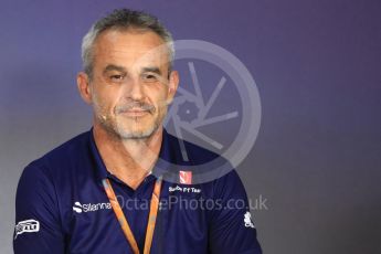 World © Octane Photographic Ltd. Formula 1 - Austria Grand Prix - FIA Team Press Conference, Part 2. Beat Zehnder - Sauber F1 Team Manager. Red Bull Ring, Spielberg, Austria. Friday 7th July 2017. Digital Ref: 1866LB1D1571