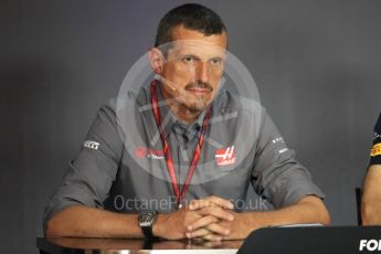 World © Octane Photographic Ltd. Formula 1 - Austria Grand Prix - FIA Team Press Conference, Part 2. Guenther Steiner - Team Principal of Haas F1 Team. Red Bull Ring, Spielberg, Austria. Friday 7th July 2017. Digital Ref: 1866LB1D1582