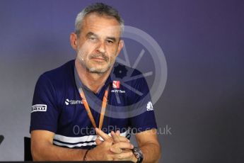 World © Octane Photographic Ltd. Formula 1 - Austria Grand Prix - FIA Team Press Conference, Part 2. Beat Zehnder - Sauber F1 Team Manager. Red Bull Ring, Spielberg, Austria. Friday 7th July 2017. Digital Ref: 1866LB1D1624