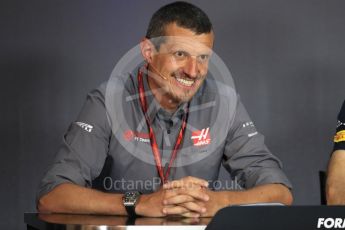 World © Octane Photographic Ltd. Formula 1 - Austria Grand Prix - FIA Team Press Conference, Part 2. Guenther Steiner - Team Principal of Haas F1 Team. Red Bull Ring, Spielberg, Austria. Friday 7th July 2017. Digital Ref: 1866LB1D1655