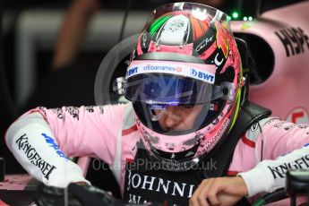World © Octane Photographic Ltd. Formula 1 - Austria Grand Prix - Saturday - Practice 3. Sergio Perez - Sahara Force India VJM10. Red Bull Ring, Spielberg, Austria. Saturday 8th July 2017. Digital Ref: 1868LB1D1998