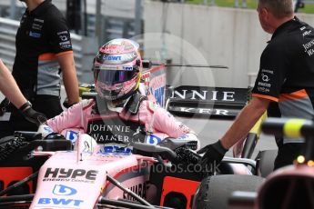 World © Octane Photographic Ltd. Formula 1 - Austria Grand Prix - Saturday - Practice 3. Sergio Perez - Sahara Force India VJM10. Red Bull Ring, Spielberg, Austria. Saturday 8th July 2017. Digital Ref: 1868LB1D2386