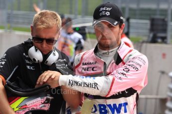 World © Octane Photographic Ltd. Formula 1 - Austria Grand Prix - Saturday - Practice 3. Sergio Perez - Sahara Force India VJM10. Red Bull Ring, Spielberg, Austria. Saturday 8th July 2017. Digital Ref: 1868LB1D2457