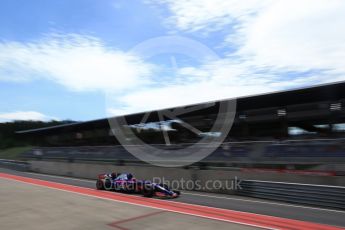 World © Octane Photographic Ltd. Formula 1 - Austria Grand Prix - Saturday - Practice 3. Carlos Sainz - Scuderia Toro Rosso STR12. Red Bull Ring, Spielberg, Austria. Saturday 8th July 2017. Digital Ref: 1868LB2D6279