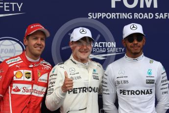 World © Octane Photographic Ltd. Formula 1 - Austria Grand Prix - Saturday - Qualifying. Valtteri Bottas - Mercedes AMG Petronas F1 W08 EQ Energy+ and team mate Lewis Hamilton and Sebastian Vettel - Scuderia Ferrari SF70H. Red Bull Ring, Spielberg, Austria. Saturday 8th July 2017. Digital Ref: 1869LB1D3096