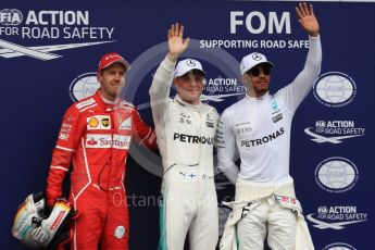 World © Octane Photographic Ltd. Formula 1 - Austria Grand Prix - Saturday - Qualifying. Valtteri Bottas - Mercedes AMG Petronas F1 W08 EQ Energy+ and team mate Lewis Hamilton and Sebastian Vettel - Scuderia Ferrari SF70H. Red Bull Ring, Spielberg, Austria. Saturday 8th July 2017. Digital Ref: 1869LB1D3104