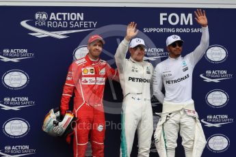 World © Octane Photographic Ltd. Formula 1 - Austria Grand Prix - Saturday - Qualifying. Valtteri Bottas - Mercedes AMG Petronas F1 W08 EQ Energy+ and team mate Lewis Hamilton and Sebastian Vettel - Scuderia Ferrari SF70H. Red Bull Ring, Spielberg, Austria. Saturday 8th July 2017. Digital Ref: 1869LB1D3107