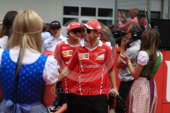 World © Octane Photographic Ltd. Formula 1 - Austria Grand Prix - Sunday - Drivers Parade. Sebastian Vettel - Scuderia Ferrari SF70H. Red Bull Ring, Spielberg, Austria. Sunday 9th July 2017. Digital Ref: 1874LB1D4366