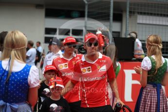 World © Octane Photographic Ltd. Formula 1 - Austria Grand Prix - Sunday - Drivers Parade. Sebastian Vettel - Scuderia Ferrari SF70H. Red Bull Ring, Spielberg, Austria. Sunday 9th July 2017. Digital Ref: 1874LB1D4373