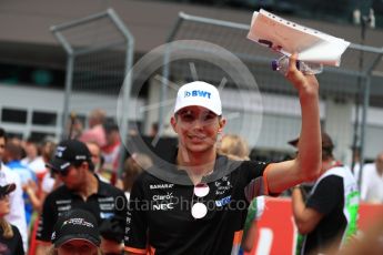 World © Octane Photographic Ltd. Formula 1 - Austria Grand Prix - Sunday - Drivers Parade. Esteban Ocon - Sahara Force India VJM10. Red Bull Ring, Spielberg, Austria. Sunday 9th July 2017. Digital Ref: 1874LB1D4392