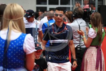 World © Octane Photographic Ltd. Formula 1 - Austria Grand Prix - Sunday - Drivers Parade. Pascal Wehrlein – Sauber F1 Team C36. Red Bull Ring, Spielberg, Austria. Sunday 9th July 2017. Digital Ref: 1874LB1D4445