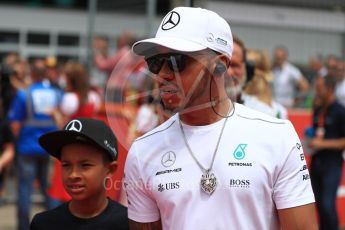 World © Octane Photographic Ltd. Formula 1 - Austria Grand Prix - Sunday - Drivers Parade. Lewis Hamilton - Mercedes AMG Petronas F1 W08 EQ Energy+. Red Bull Ring, Spielberg, Austria. Sunday 9th July 2017. Digital Ref:
