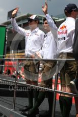 World © Octane Photographic Ltd. Formula 1 - Austria Grand Prix - Sunday - Drivers Parade. Daniil Kvyat and Carlos Sainz - Scuderia Toro Rosso STR12. Red Bull Ring, Spielberg, Austria. Sunday 9th July 2017. Digital Ref: 1874LB1D4525