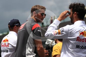 World © Octane Photographic Ltd. Formula 1 - Austria Grand Prix - Sunday - Drivers Parade. Romain Grosjean - Haas F1 Team VF-17. Red Bull Ring, Spielberg, Austria. Sunday 9th July 2017. Digital Ref: 1874LB1D4537