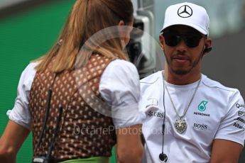 World © Octane Photographic Ltd. Formula 1 - Austria Grand Prix - Sunday - Drivers Parade. Lewis Hamilton - Mercedes AMG Petronas F1 W08 EQ Energy+. Red Bull Ring, Spielberg, Austria. Sunday 9th July 2017. Digital Ref: 1874LB1D4567