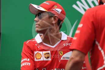 World © Octane Photographic Ltd. Formula 1 - Austria Grand Prix - Sunday - Drivers Parade. Sebastian Vettel - Scuderia Ferrari SF70H. Red Bull Ring, Spielberg, Austria. Sunday 9th July 2017. Digital Ref: 1874LB1D4573