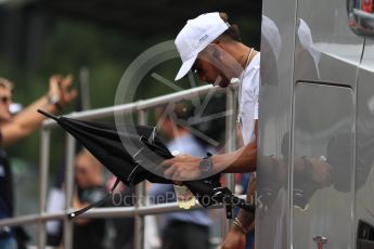 World © Octane Photographic Ltd. Formula 1 - Austria Grand Prix - Sunday - Drivers Parade. Lewis Hamilton - Mercedes AMG Petronas F1 W08 EQ Energy+. Red Bull Ring, Spielberg, Austria. Sunday 9th July 2017. Digital Ref: 1874LB1D4615