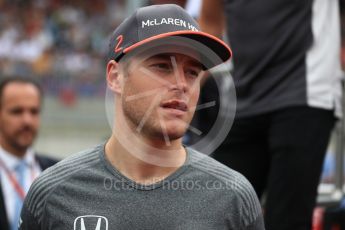 World © Octane Photographic Ltd. Formula 1 - Austria Grand Prix - Sunday - Drivers Parade. Stoffel Vandoorne - McLaren Honda MCL32. Red Bull Ring, Spielberg, Austria. Sunday 9th July 2017. Digital Ref: 1874LB1D4658