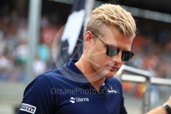 World © Octane Photographic Ltd. Formula 1 - Austria Grand Prix - Sunday - Drivers Parade. Marcus Ericsson – Sauber F1 Team C36. Red Bull Ring, Spielberg, Austria. Sunday 9th July 2017. Digital Ref: 1874LB1D4669