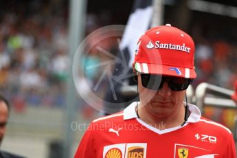 World © Octane Photographic Ltd. Formula 1 - Austria Grand Prix - Sunday - Drivers Parade. Kimi Raikkonen - Scuderia Ferrari SF70H. Red Bull Ring, Spielberg, Austria. Sunday 9th July 2017. Digital Ref: 1874LB1D4680