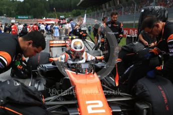 World © Octane Photographic Ltd. Formula 1 - Austria Grand Prix - Sunday - Grid. Stoffel Vandoorne - McLaren Honda MCL32. Red Bull Ring, Spielberg, Austria. Sunday 9th July 2017. Digital Ref: 1874LB2D6635