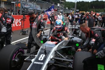 World © Octane Photographic Ltd. Formula 1 - Austria Grand Prix - Sunday - Grid. Romain Grosjean - Haas F1 Team VF-17. Red Bull Ring, Spielberg, Austria. Sunday 9th July 2017. Digital Ref: 1874LB2D6653