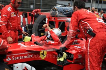 World © Octane Photographic Ltd. Formula 1 - Austria Grand Prix - Sunday - Grid. Sebastian Vettel - Scuderia Ferrari SF70H. Red Bull Ring, Spielberg, Austria. Sunday 9th July 2017. Digital Ref: 1874LB2D6670