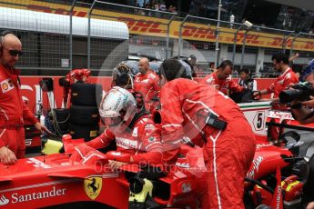 World © Octane Photographic Ltd. Formula 1 - Austria Grand Prix - Sunday - Grid. Sebastian Vettel - Scuderia Ferrari SF70H. Red Bull Ring, Spielberg, Austria. Sunday 9th July 2017. Digital Ref: 1874LB2D6673