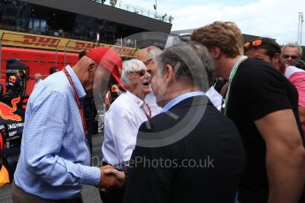 World © Octane Photographic Ltd. Formula 1 - Austria Grand Prix - Sunday - Grid. Niki Lauda - Non-Executive Chairman of Mercedes-Benz Motorsport, Bernie Ecclestone and Jean Todt – President of FIA. Red Bull Ring, Spielberg, Austria. Sunday 9th July 2017. Digital Ref: 1874LB2D6749