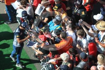 World © Octane Photographic Ltd. Formula 1 - Austria Grand Prix - Sunday - Paddock. Carlos Sainz - Scuderia Toro Rosso STR12. Red Bull Ring, Spielberg, Austria. Sunday 9th July 2017. Digital Ref: 1873LB1D3766