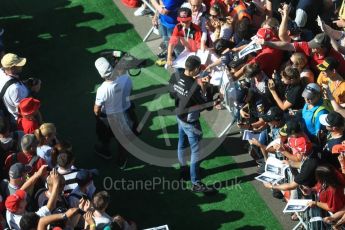 World © Octane Photographic Ltd. Formula 1 - Austria Grand Prix - Sunday - Paddock. Esteban Ocon - Sahara Force India VJM10. Red Bull Ring, Spielberg, Austria. Sunday 9th July 2017. Digital Ref: 1873LB1D3786