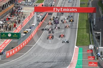 World © Octane Photographic Ltd. Formula 1 - Austria Grand Prix - Sunday - Race. Valtteri Bottas - Mercedes AMG Petronas F1 W08 EQ Energy+ leads race start. Red Bull Ring, Spielberg, Austria. Sunday 9th July 2017. Digital Ref: 1875LB1D4780