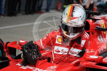 World © Octane Photographic Ltd. Formula 1 - Austria Grand Prix - Sunday - Race - Podium. Sebastian Vettel - Scuderia Ferrari SF70H. Red Bull Ring, Spielberg, Austria. Sunday 9th July 2017. Digital Ref: 1876LB1D5989