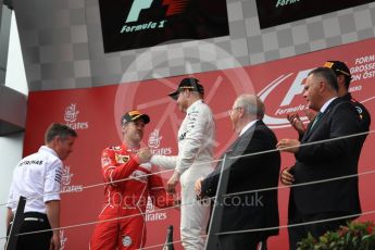 World © Octane Photographic Ltd. Formula 1 - Austria Grand Prix - Sunday - Race - Podium. Valtteri Bottas - Mercedes AMG Petronas F1 W08 EQ Energy+, Sebastian Vettel - Scuderia Ferrari SF70H and Daniel Ricciardo - Red Bull Racing RB13. Red Bull Ring, Spielberg, Austria. Sunday 9th July 2017. Digital Ref: 1876LB1D6136